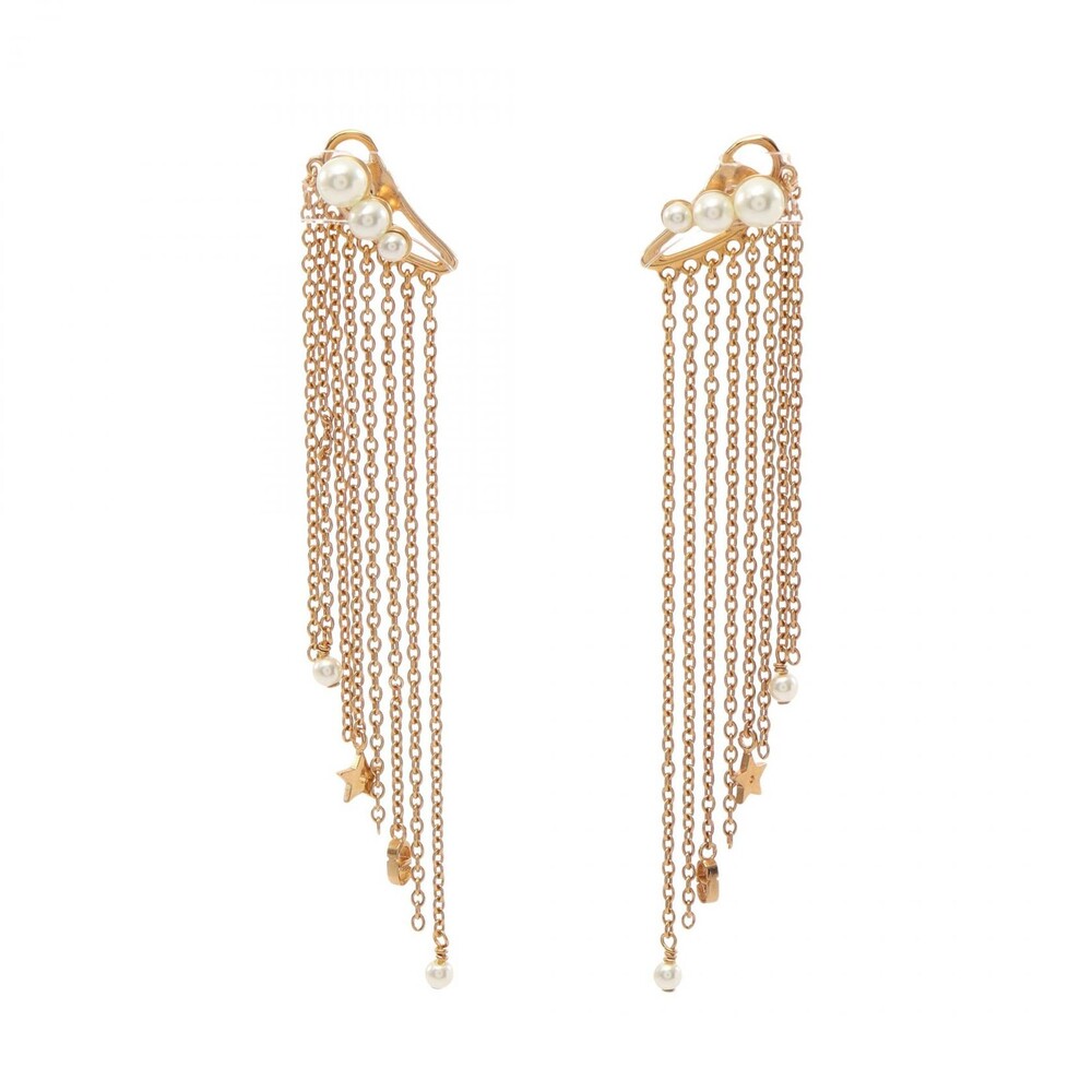 Dior Chain Pierced Earrings Gold Plated #355129D53B